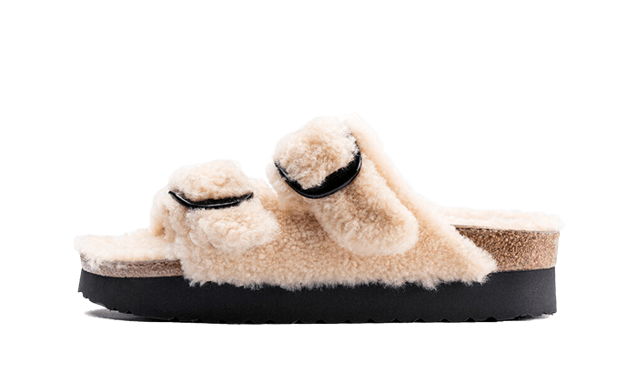 Birkenstock Arizona Big Buckle Shearling Teddy Eggshell - 1017642