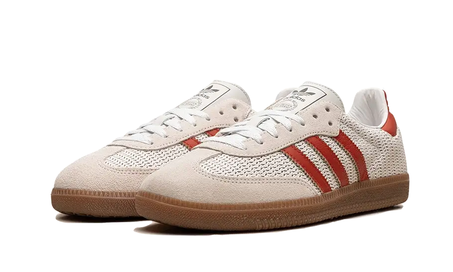 Adidas Adidas Samba OG Crystal White Preloved Red  - IG1380