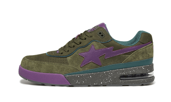 Bape Bape Road Sta Dark Green Suede - 1I30-291-006