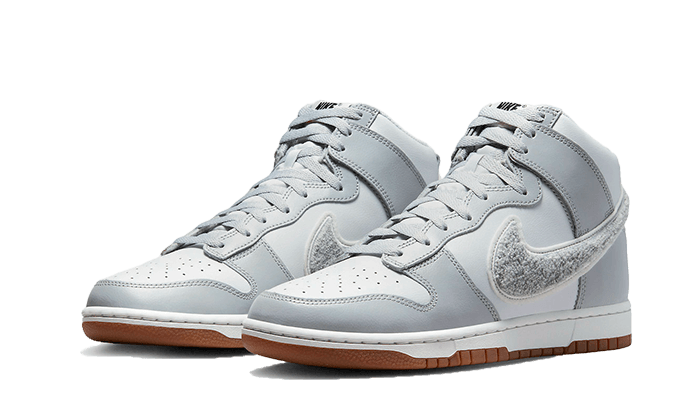 Nike Dunk High Retro Chenille Swoosh White Grey - DR8805-003